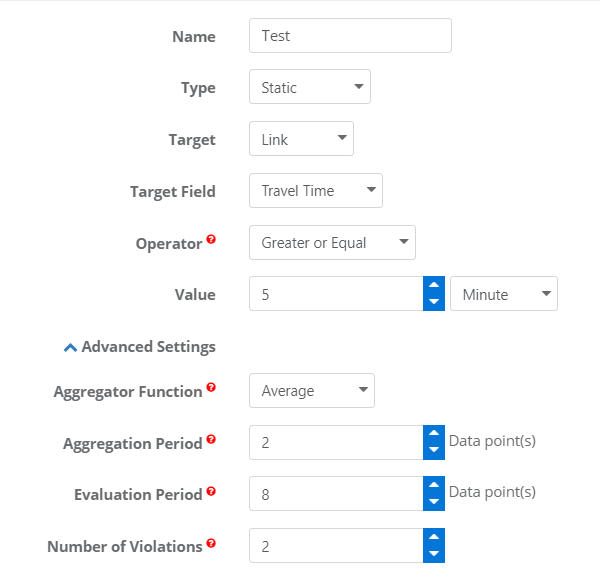 Inode pulse alert rule static alert example image one