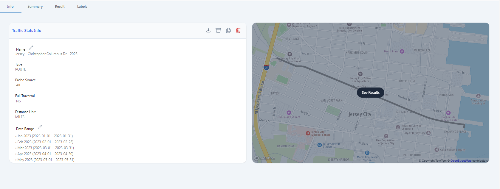 Traffic stats review your results route image 1