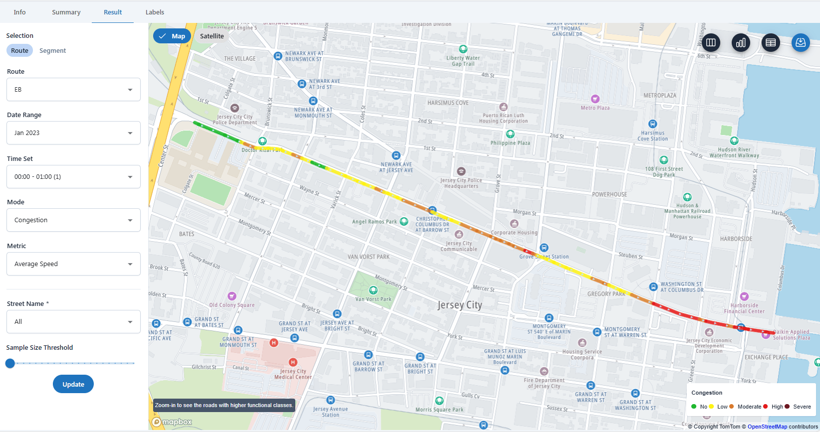 Traffic stats review your results route image 4